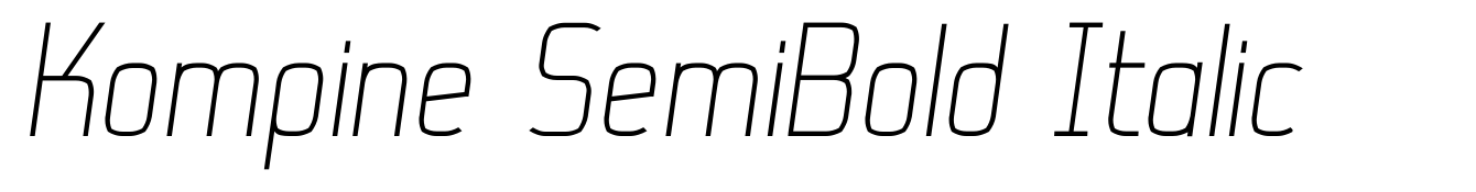 Kompine SemiBold Italic